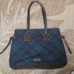 Plaid Tartan Blue Green Dooney Large